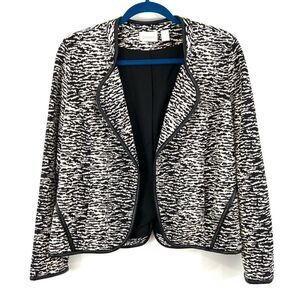 CHICO’S Black & White Blazer (Chico’s Sz 1)